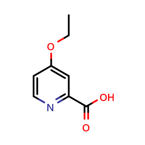 Chemical structure of 4-ethoxypicolinic acid , CAS 17076-14-1, AChemBlock Q60806