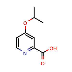 Chemical structure of 4-isopropoxypicolinic acid , CAS 863507-74-8, AChemBlock Q60859