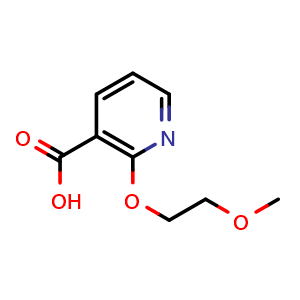 Chemical structure of 2-(2-methoxyethoxy)nicotinic acid , CAS 247582-56-5, AChemBlock Q60860