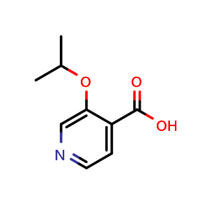 Chemical structure of 3-isopropoxyisonicotinic acid , CAS 1501677-19-5, AChemBlock Q60892