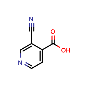 Chemical structure of 3-cyanoisonicotinic acid , CAS 1060802-59-6, AChemBlock Q60903