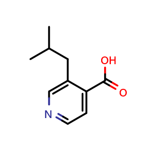 Chemical structure of 3-isobutylisonicotinic acid , CAS 29071-75-8, AChemBlock Q60937