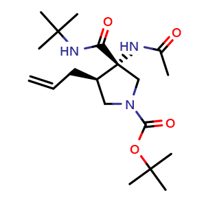 tert-butyl (3S,4R)-3-acetamido-4-allyl-3-(tert-butylcarbamoyl)pyrrolidine-1-carboxylate