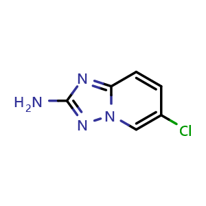 Chemical structure of 6-chloro-[1,2,4]triazolo[1,5-a]pyridin-2-amine , CAS 1239647-60-9, AChemBlock Q61076