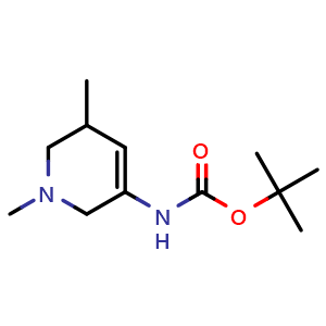 Chemical structure of tert-butyl (1,5-dimethyl-1,2,5,6-tetrahydropyridin-3-yl)carbamate , CAS 1934934-73-2, AChemBlock Q61098