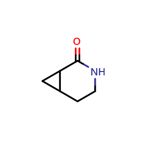 Chemical structure of 3-azabicyclo[4.1.0]heptan-2-one , CAS 31681-11-5, AChemBlock Q61174
