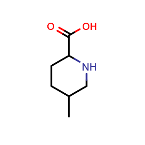 Chemical structure of 5-methylpiperidine-2-carboxylic acid , CAS 129769-19-3, AChemBlock Q61273