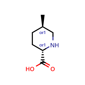 Chemical structure of trans-5-methylpiperidine-2-carboxylic acid , CAS 757920-17-5, AChemBlock Q61275