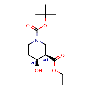 O1-tert-butyl O3-ethyl cis-4-hydroxypiperidine-1,3-dicarboxylate