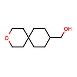 Chemical structure of (3-Oxaspiro[5.5]undecan-9-yl)methanol , CAS 10428-83-8, AChemBlock Q61454