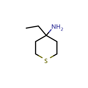 Chemical structure of 4-ethyltetrahydro-2H-thiopyran-4-amine , CAS 1262411-20-0, AChemBlock Q61459