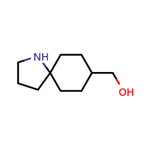 Chemical structure of (1-Azaspiro[4.5]decan-8-yl)methanol , CAS 1782484-74-5, AChemBlock Q61489