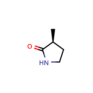 Chemical structure of (S)-3-methylpyrrolidin-2-one , CAS 55709-17-6, AChemBlock Q61658