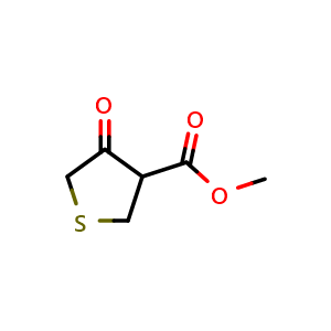 Chemical structure of methyl 4-oxotetrahydrothiophene-3-carboxylate , CAS 2689-68-1, AChemBlock Q61747
