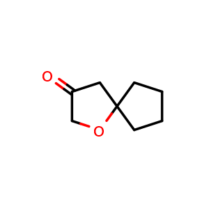 Chemical structure of 1-oxaspiro[4.4]nonan-3-one , CAS 90199-32-9, AChemBlock Q61778
