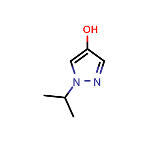 Chemical structure of 1-isopropyl-1H-pyrazol-4-ol , CAS 75702-84-0, AChemBlock Q61946