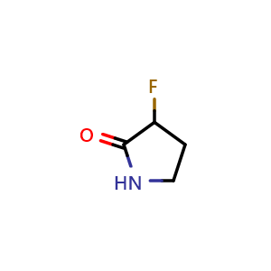 Chemical structure of 3-fluoropyrrolidin-2-one , CAS 1026565-61-6, AChemBlock Q62170