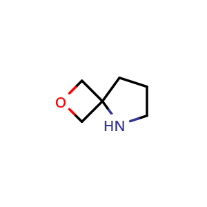 Chemical structure of 2-oxa-5-azaspiro[3.4]octane , CAS 90207-55-9, AChemBlock Q62229