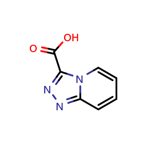 Chemical structure of [1,2,4]triazolo[4,3-a]pyridine-3-carboxylic acid , CAS 5543-08-8, AChemBlock Q62242