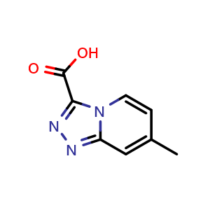 Chemical structure of 7-methyl-[1,2,4]triazolo[4,3-a]pyridine-3-carboxylic acid , CAS 1159832-90-2, AChemBlock Q62243