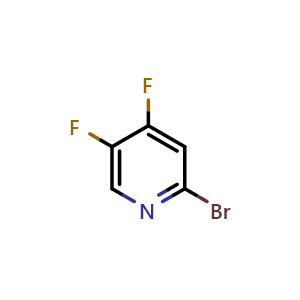 Chemical structure of 2-bromo-4,5-difluoropyridine , CAS 1033203-43-8, AChemBlock Q62265