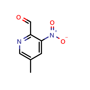 Chemical structure of 5-methyl-3-nitropicolinaldehyde , CAS 52381-07-4, AChemBlock Q62272
