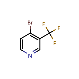 Chemical structure of 4-Bromo-3-(trifluoromethyl)pyridine , CAS 1060801-89-9, AChemBlock Q62288
