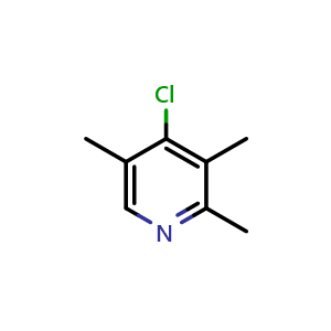Chemical structure of 4-chloro-2,3,5-trimethylpyridine , CAS 109371-18-8, AChemBlock Q62291