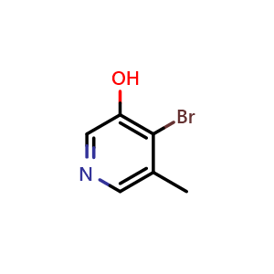 Chemical structure of 4-bromo-5-methylpyridin-3-ol , CAS 1256804-57-5, AChemBlock Q62316