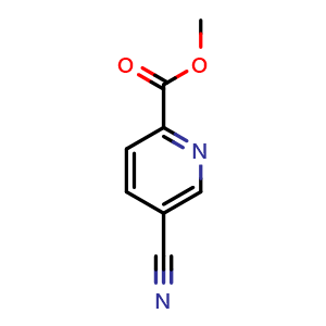 Chemical structure of methyl 5-cyanopicolinate , CAS 76196-66-2, AChemBlock Q62332