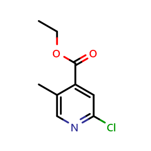 Chemical structure of ethyl 2-chloro-5-methylisonicotinate , CAS 850080-86-3, AChemBlock Q62333