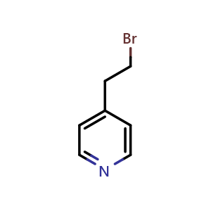 Chemical structure of 4-(2-bromoethyl)pyridine , CAS 39232-05-8, AChemBlock Q62364