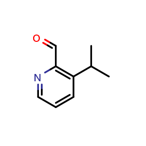 Chemical structure of 3-isopropylpicolinaldehyde , CAS 780800-74-0, AChemBlock Q62375