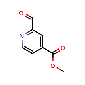 Chemical structure of methyl 2-formylisonicotinate , CAS 125104-34-9, AChemBlock Q62391