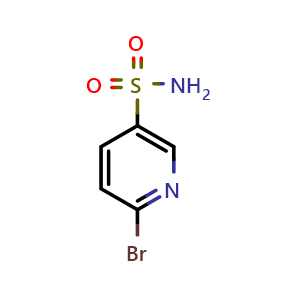 Chemical structure of 6-bromopyridine-3-sulfonamide , CAS 263340-08-5, AChemBlock Q62402