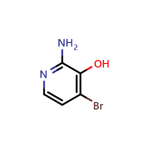 Chemical structure of 2-Amino-4-bromopyridin-3-ol , CAS 114335-54-5, AChemBlock Q62409