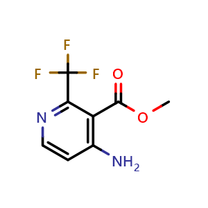 Chemical structure of methyl 4-amino-2-(trifluoromethyl)nicotinate , CAS 1018678-43-7, AChemBlock Q62423