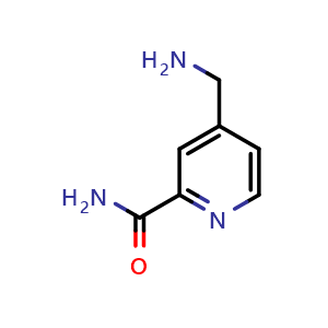 Chemical structure of 4-(aminomethyl)picolinamide , CAS 1006618-86-5, AChemBlock Q62435