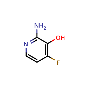 Chemical structure of 2-Amino-4-fluoropyridin-3-ol , CAS 1003710-90-4, AChemBlock Q62440