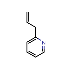 Chemical structure of 2-allylpyridine , CAS 2835-33-8, AChemBlock Q62450
