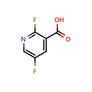 Chemical structure of 2,5-difluoronicotinic acid , CAS 851386-43-1, AChemBlock Q62473