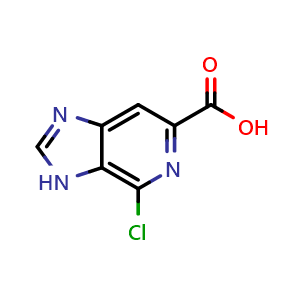 Chemical structure of 4-chloro-3H-imidazo[4,5-c]pyridine-6-carboxylic acid , CAS 1352894-31-5, AChemBlock Q62479