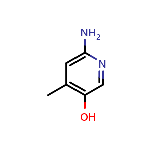 Chemical structure of 6-Amino-4-methylpyridin-3-ol , CAS 1033203-10-9, AChemBlock Q62481