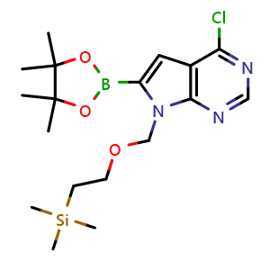 4-chloro-6-(4,4,5,5-tetramethyl-1,3,2-dioxaborolan-2-yl)-7-((2-(trimethylsilyl)ethoxy)methyl)-7H-pyrrolo[2,3-d]pyrimidine