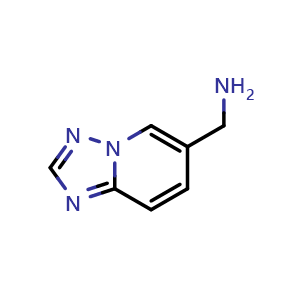 Chemical structure of [1,2,4]triazolo[1,5-a]pyridin-6-ylmethanamine , CAS 943894-99-3, AChemBlock Q62661