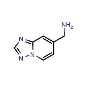Chemical structure of [1,2,4]triazolo[1,5-a]pyridin-7-ylmethanamine , CAS 1313726-30-5, AChemBlock Q62665