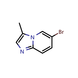 Chemical structure of 6-bromo-3-methylimidazo[1,2-a]pyridine , CAS 1216222-91-1, AChemBlock Q62723