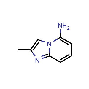 Chemical structure of 2-methylimidazo[1,2-a]pyridin-5-amine , CAS 5918-81-0, AChemBlock Q62724