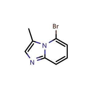 Chemical structure of 5-bromo-3-methylimidazo[1,2-a]pyridine , CAS 4926-54-9, AChemBlock Q62732