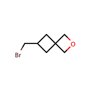 Chemical structure of 6-(bromomethyl)-2-oxaspiro[3.3]heptane , CAS 2306264-75-3, AChemBlock Q62736